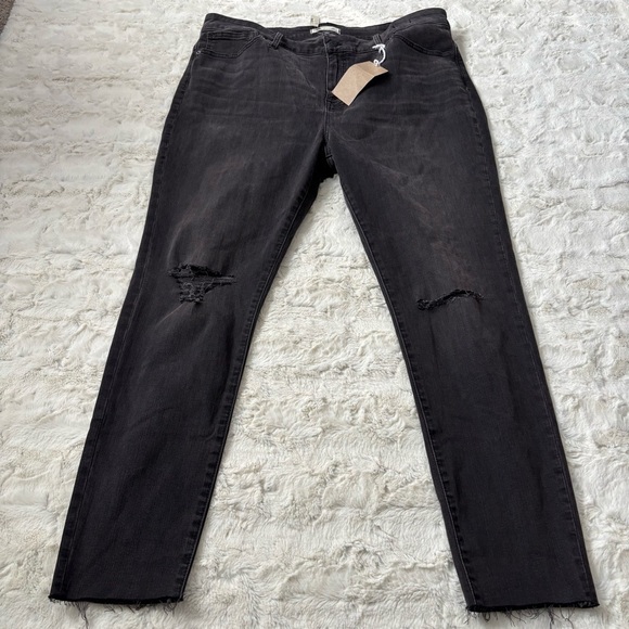 NWT Madewell Women's Size 35 Black Wash Curvy High Rise Skinny Jeans - Picture 6 of 8